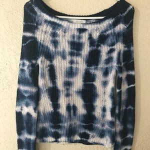 long sleeve tie dye knitted sweater